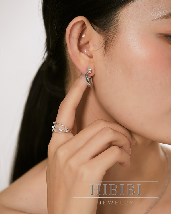 マルチウェイ ハーフリングイヤリング