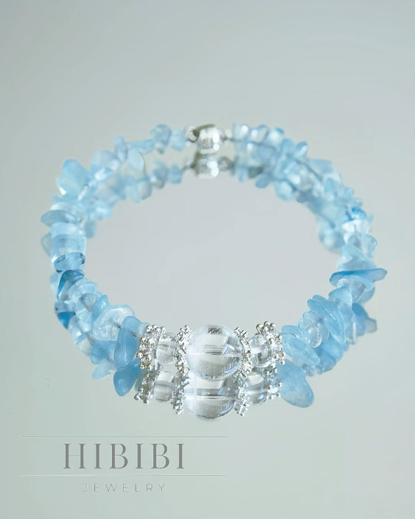 【星嶋ブルー】クリスタルブレスレット